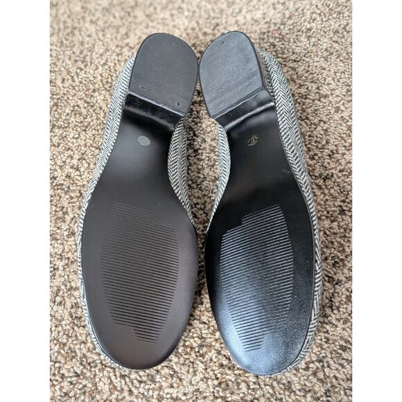 Vintage Worthington Herringbone Tweed Loafers, Block Heel 90's Classic Sz. 10 - Picture 9 of 9